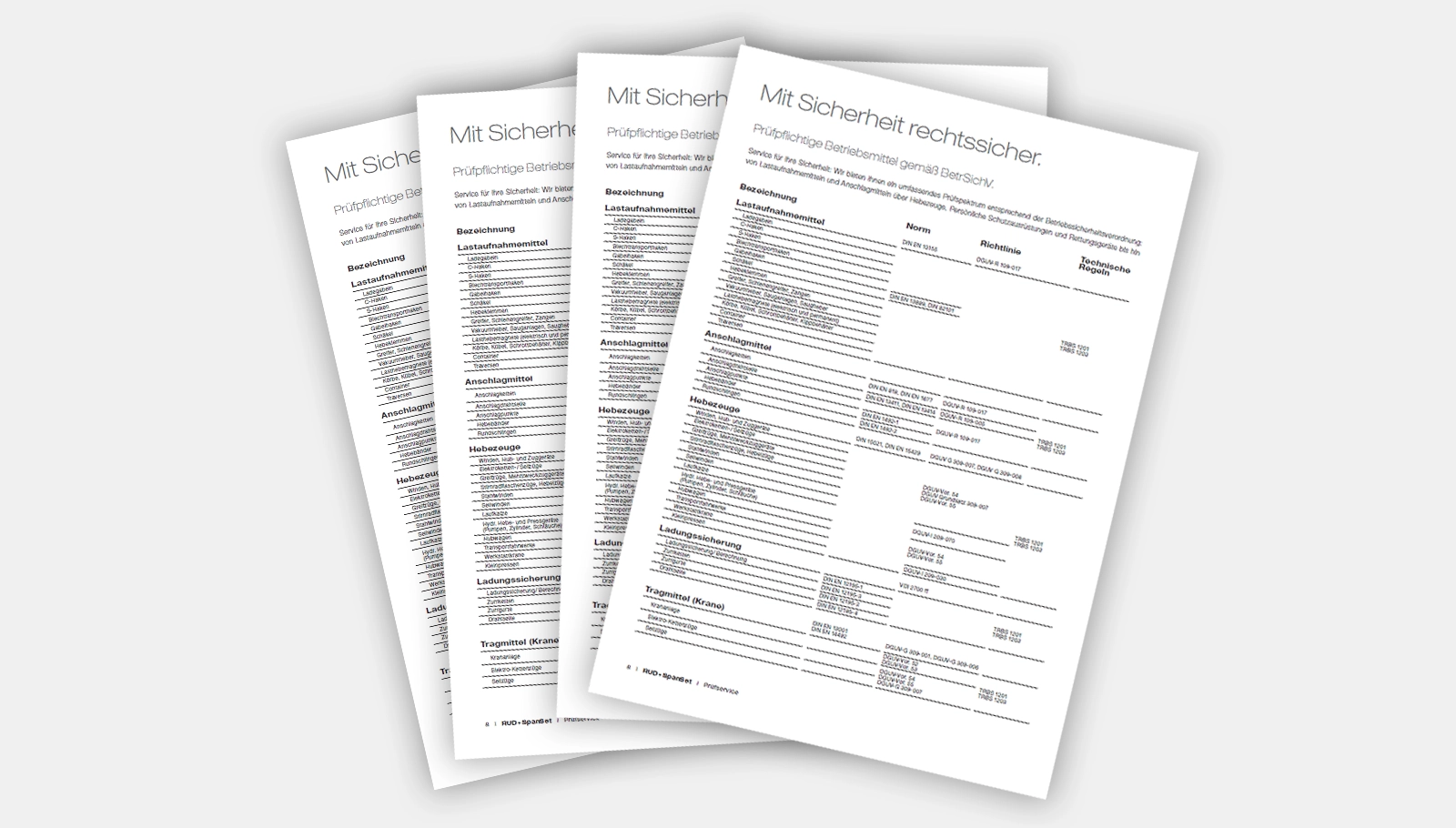 TUL-Tec Übersicht prüfpflichtiger Arbeitsmittel nach BetrSichV.